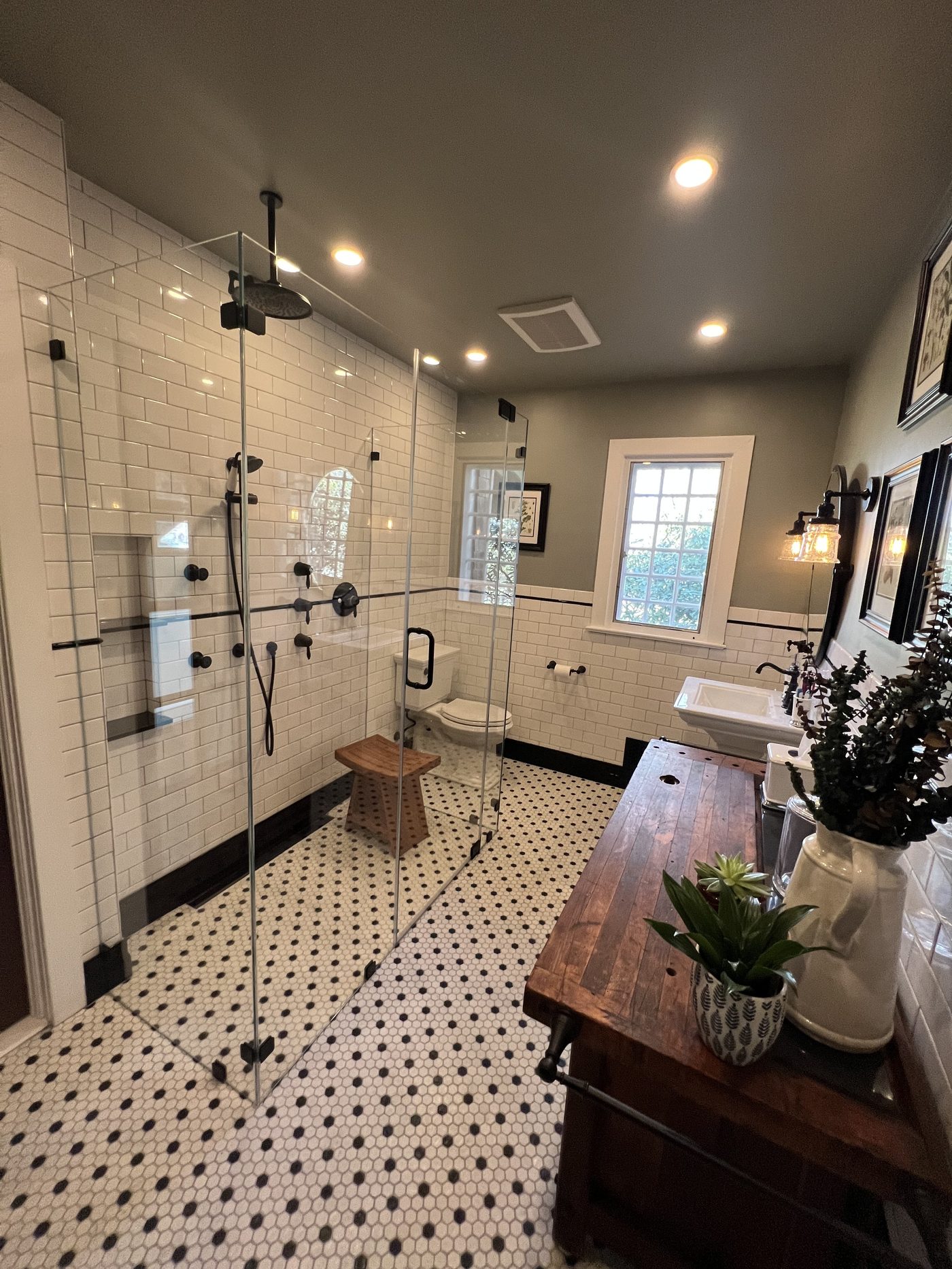 Custom subway-tile bathroom remodel, West Chester PA