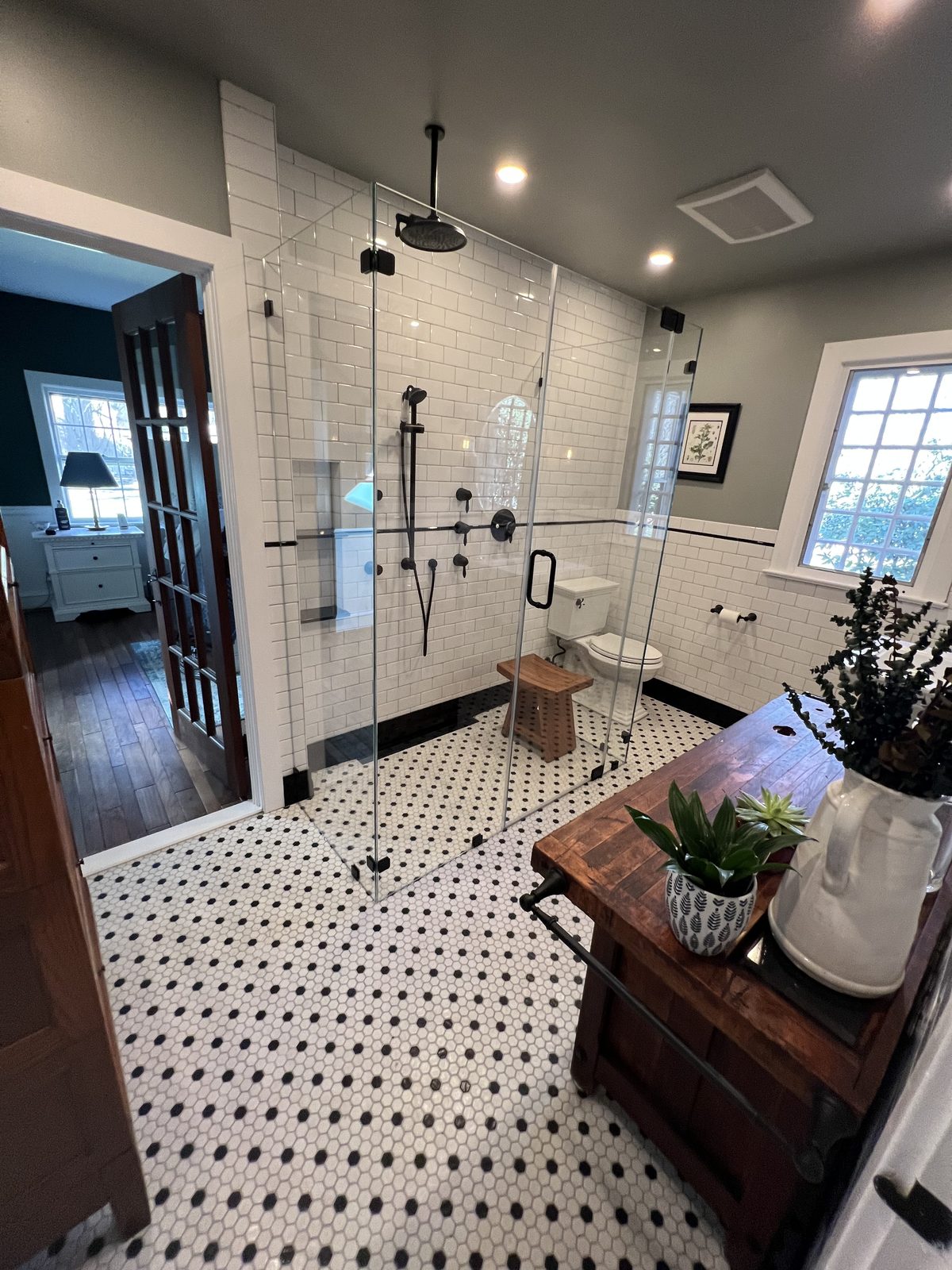 Custom marble tile bathroom remodel in West Chester, PA